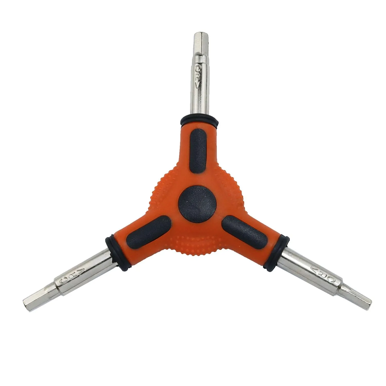 Y Shape Bike Hex Wrench Tool 4mm 5mm 6mm - Durable Carbon Steel, Chrome-Plated, Orange