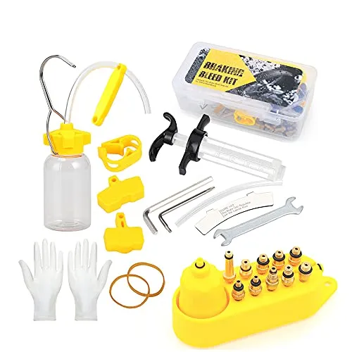 YAKAMOZ MTB Hydraulic Disc Brake Bleed Kit for Shimano, Magura, Tektro, Sram - Complete Repair Tools