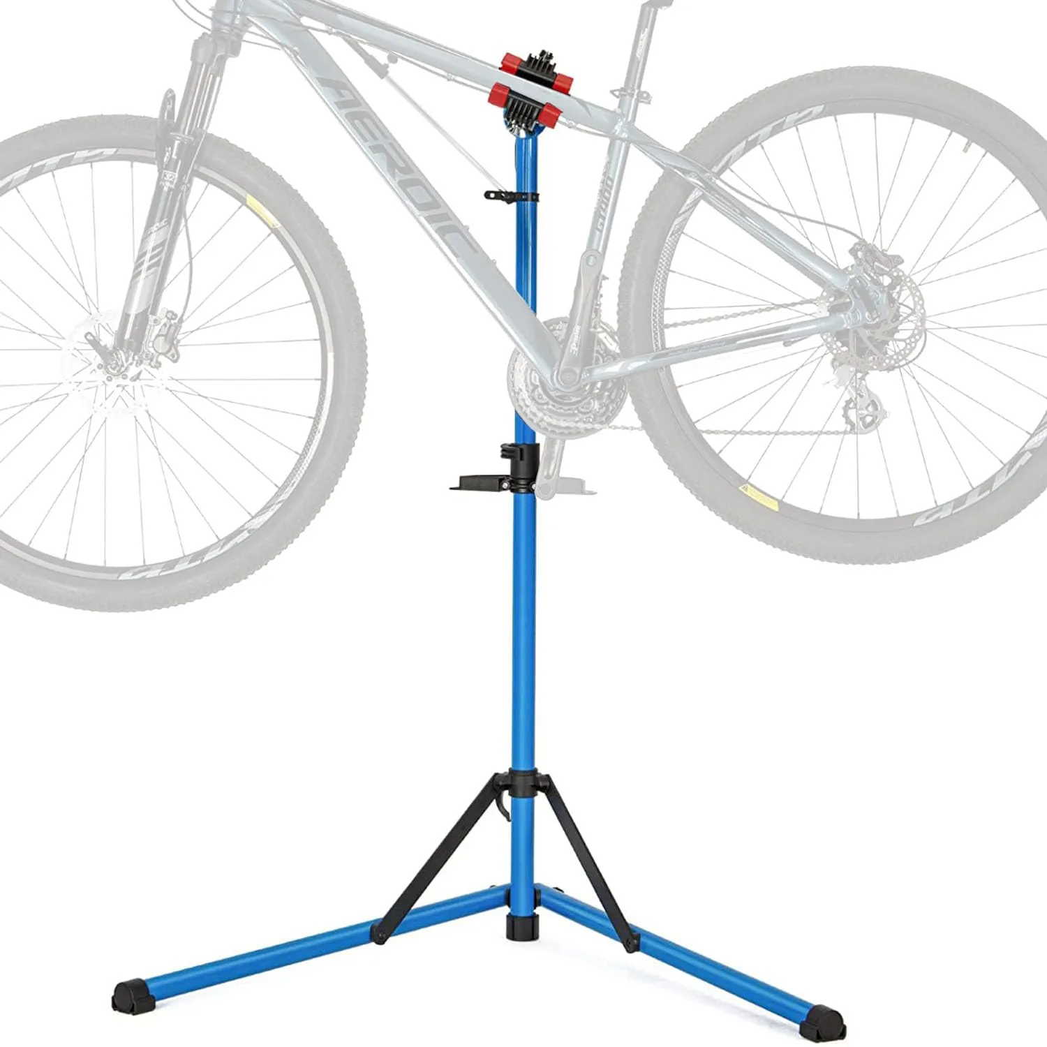 yoyomax Bike Repair Stand – 360° Rotating, Magnetic Tool Tray, Max Load 55 lb, Adjustable Height, Blue
