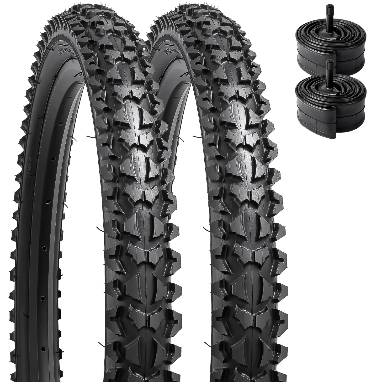 YUNSCM 16' Bike Tires 16x2.10 with Tubes and Rim Strips - Durable, High-Quality Rubber, Excellent Traction
