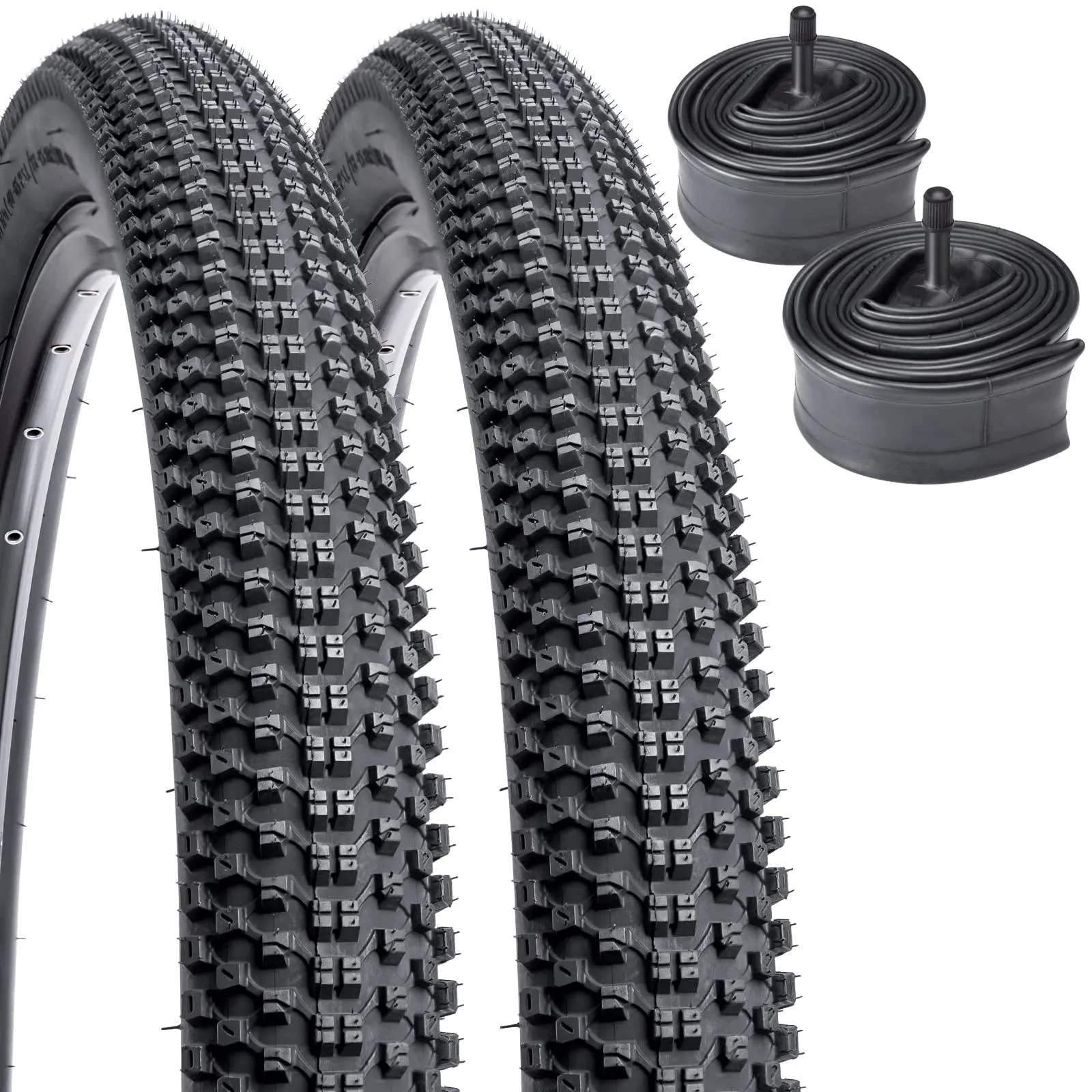 YUNSCM 16' Bike Tires and Tubes 2-Pack, 16x2.35/58-305, Schrader Valve for Mountain Bikes