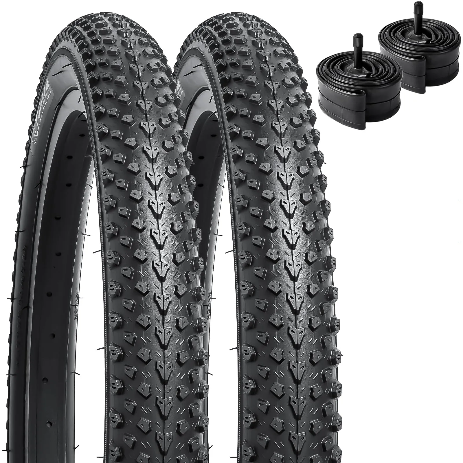 YUNSCM 18' Bike Tires & Tubes Set - 2 PCS 18 x 2.125, Compatible with Mountain/Off-Road Bikes