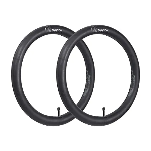 YUNSCM 18'' Heavy Duty Bike Tubes, 2-Pcs 18x1.5/1.90 AV32mm Butyl Rubber Replacement