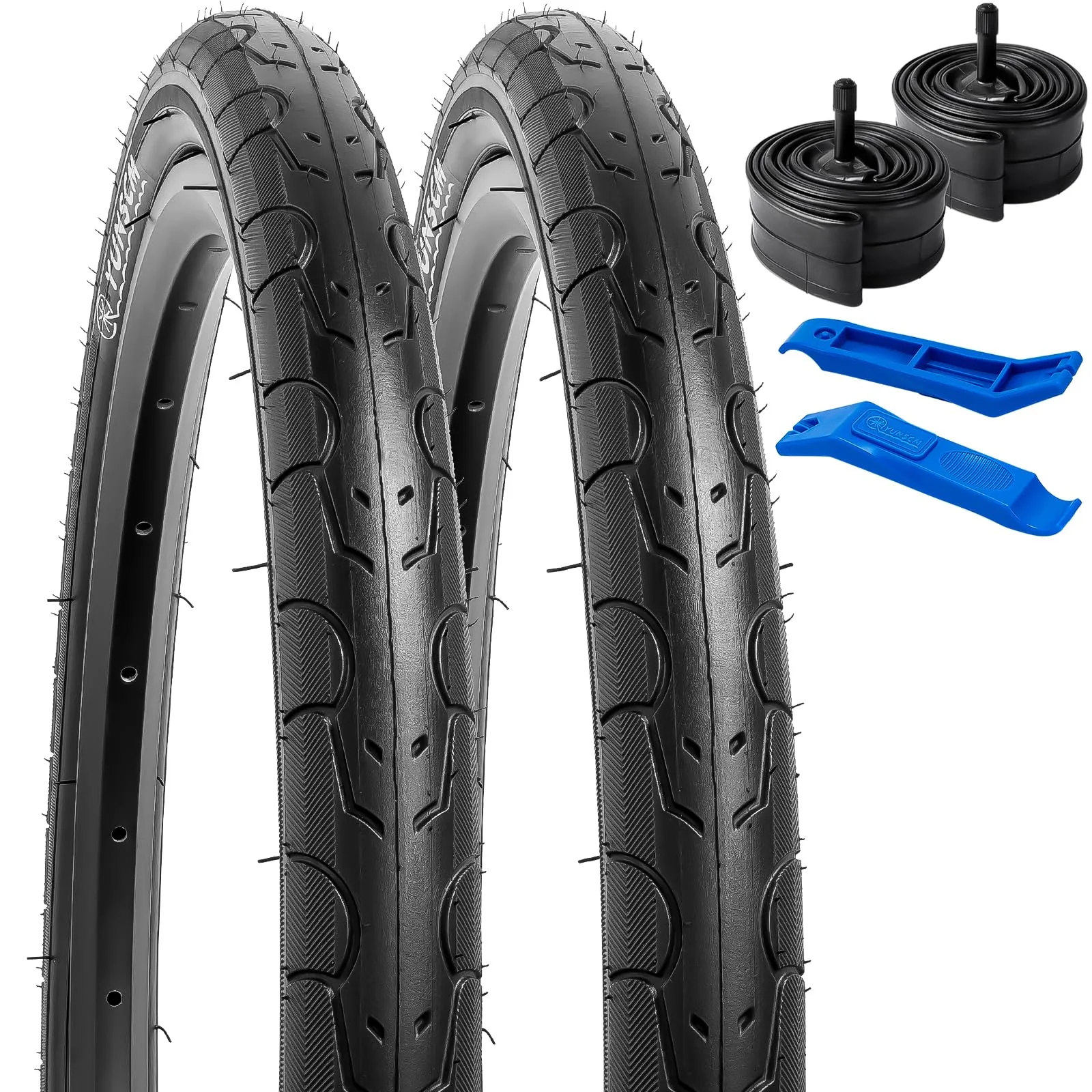 YUNSCM 2-Pack 20' Bike Tires 20x1.50 with Schrader Valve Tubes for 20x1.50/20x1.75 Bikes