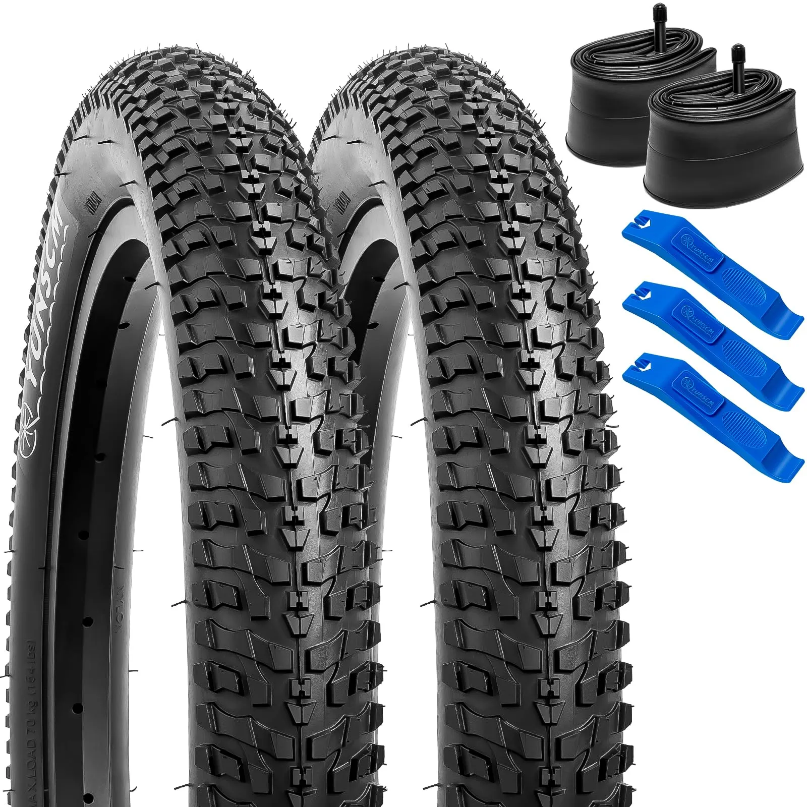 YUNSCM 2-PCS 18' Bike Tires and Tubes Set - 18x2.30, 18x2.25, 18x2.35 Compatible, Durable Quality