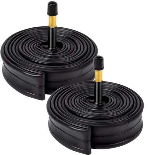 YUNSCM 2-PCS 700C Heavy Duty Bike Tubes 700x44C/50C AV Schrader Valve Premium Butyl Rubber