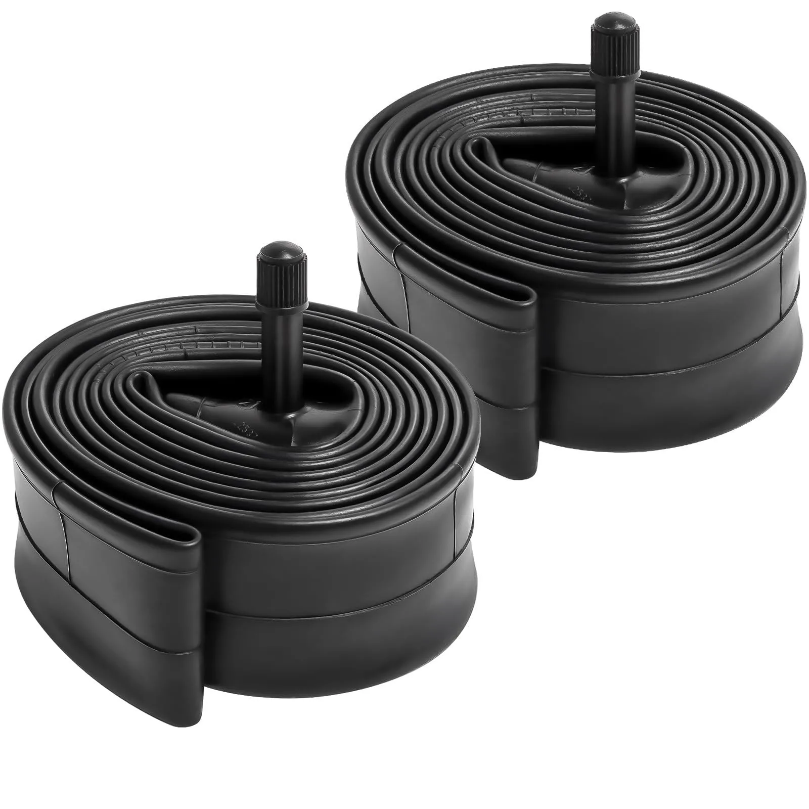 YUNSCM 2-PCS Heavy Duty 26' Bike Tire Tubes 26x1 3/8 AV Schrader Valve Butyl Rubber