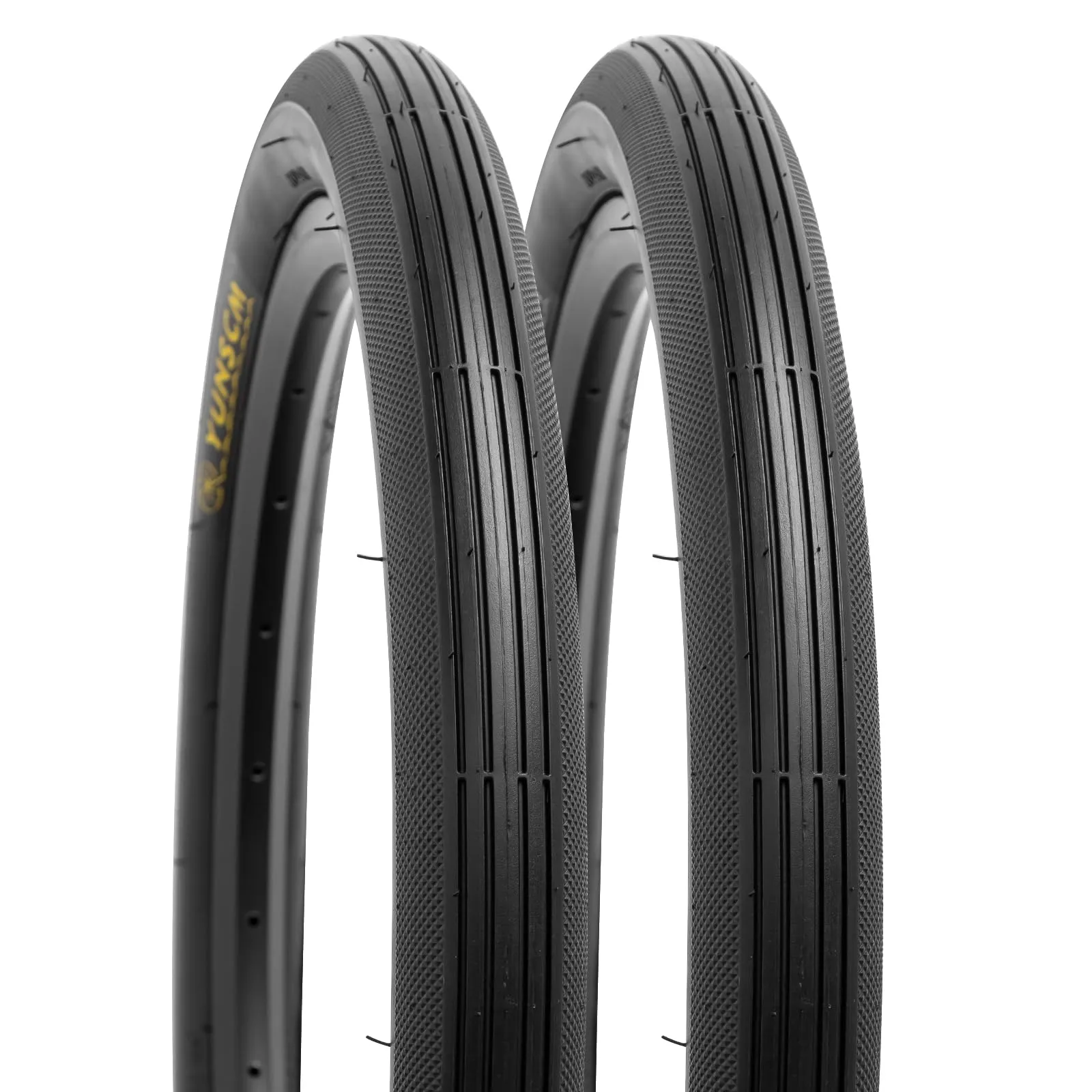 YUNSCM 20' Bike Tires & Tubes Set - 2 PCS 20x1.95/53-406, Schrader Valve, Compatible with 20x1.75, 20x1.90, 20x2.0
