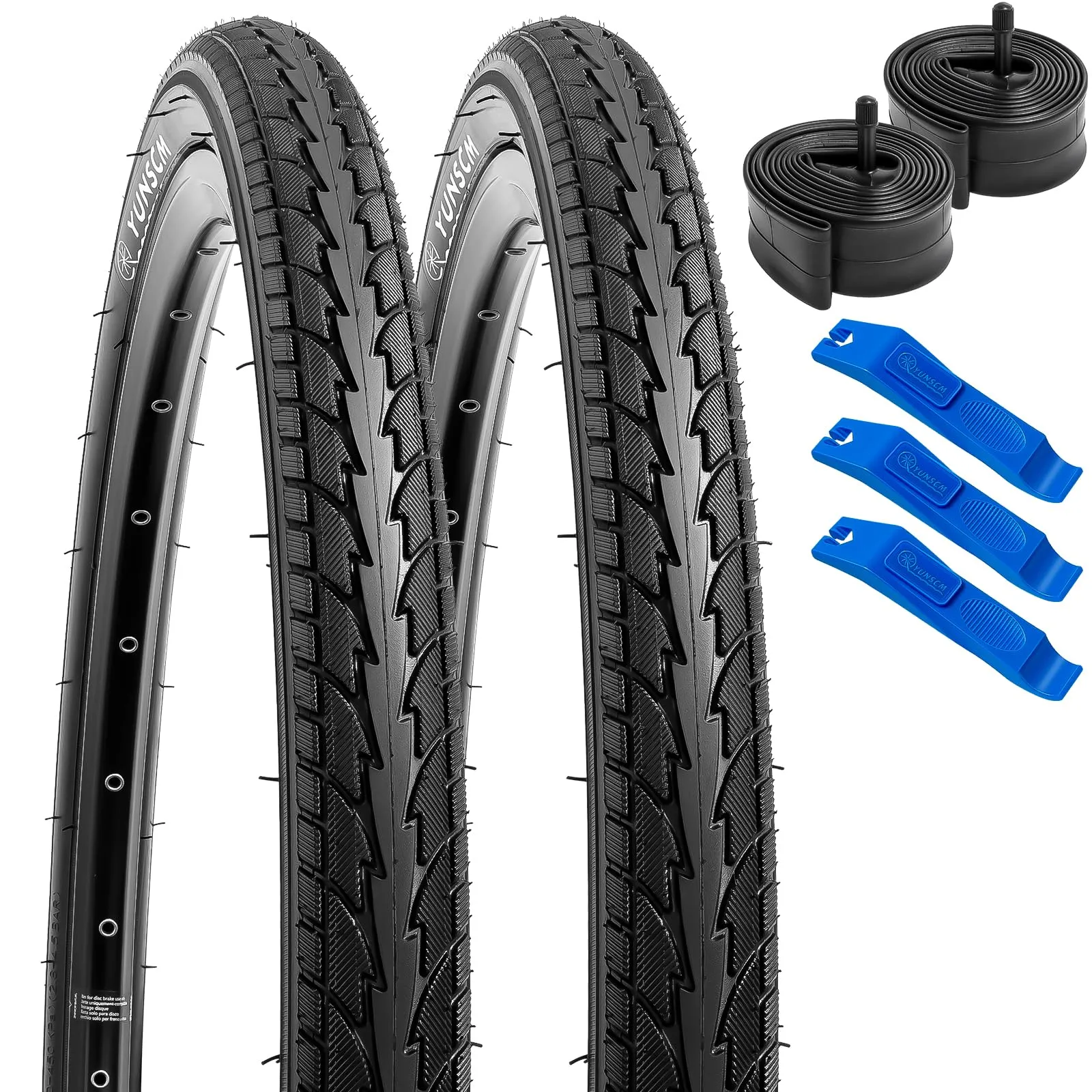 YUNSCM 20' Bike Tires and Tubes Set - 2 PCS 20x1.75 with Schrader Valve, High-Performance Design