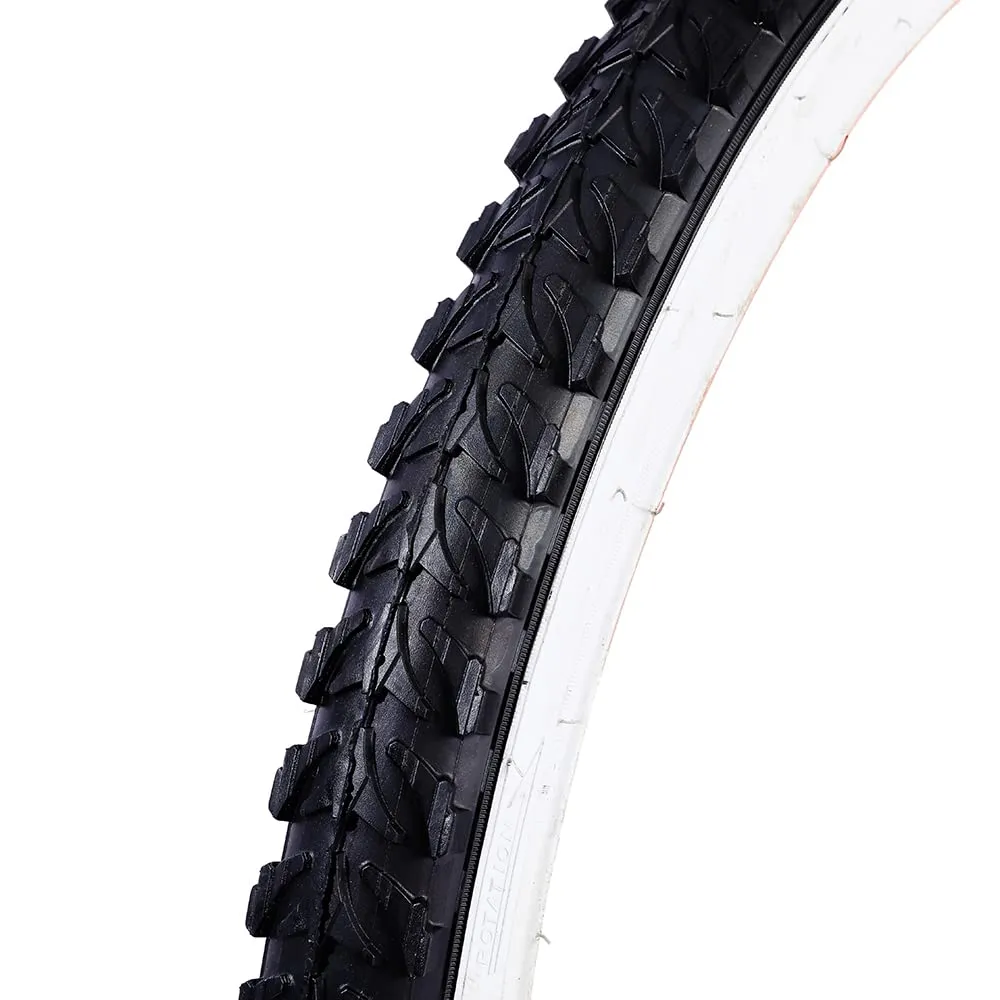 ZAS 26x2.125 Whitewall Bicycle Tire - 60% Rubber Content, Puncture Guard, Fits 19-29mm Rims