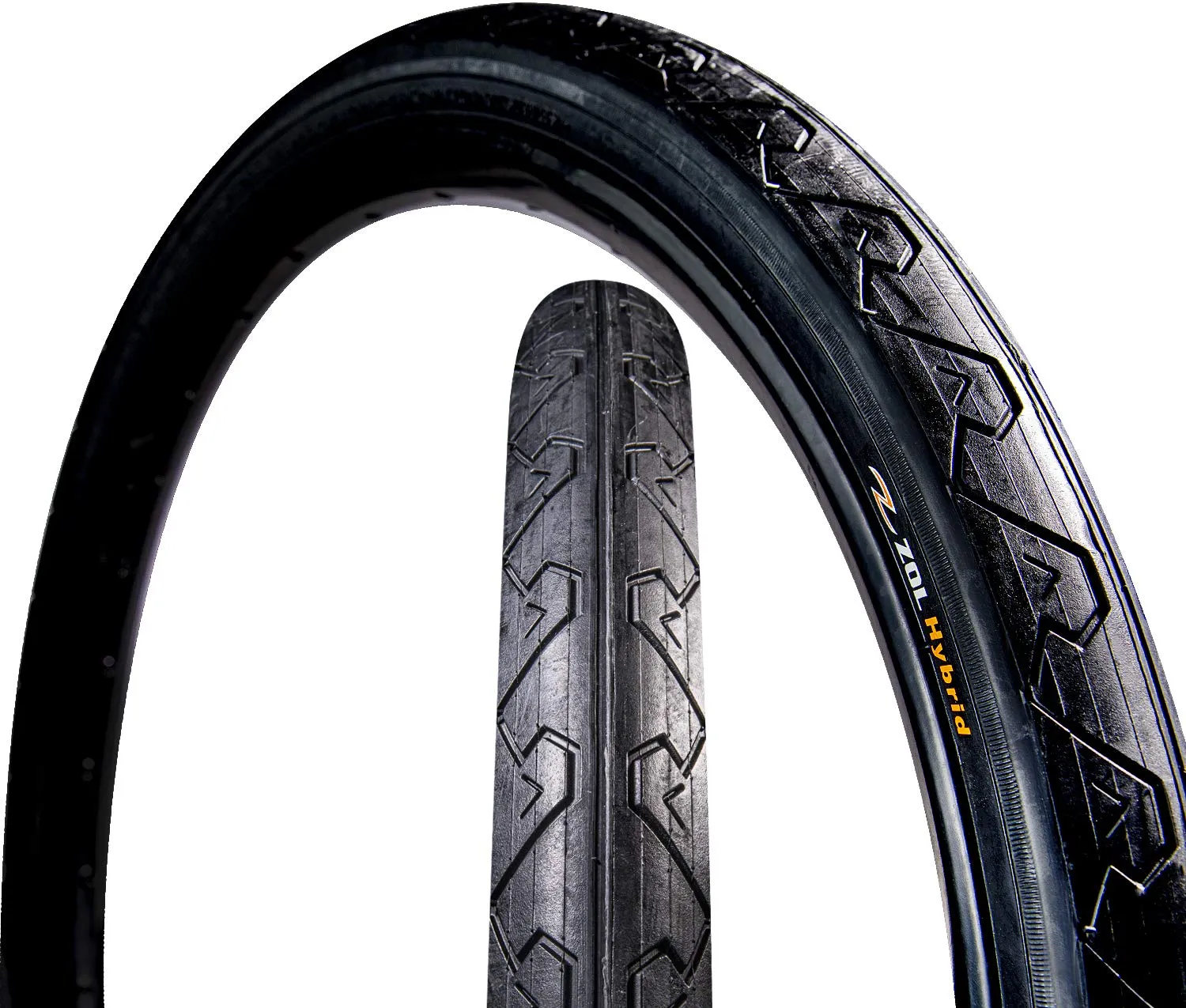 Zol Hybrid Urban Reflective MTB Mountain Bike Tire 26' x 1.95' - Durable, Puncture Resistant