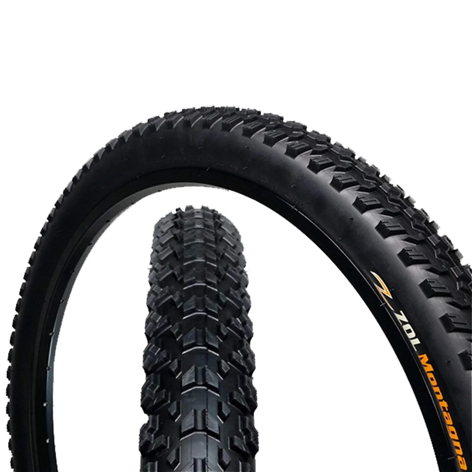 Zol Montagna MTB Mountain Wire Bike Tire 27.5x2.125 Black - Durable, Puncture Resistant, High Grip