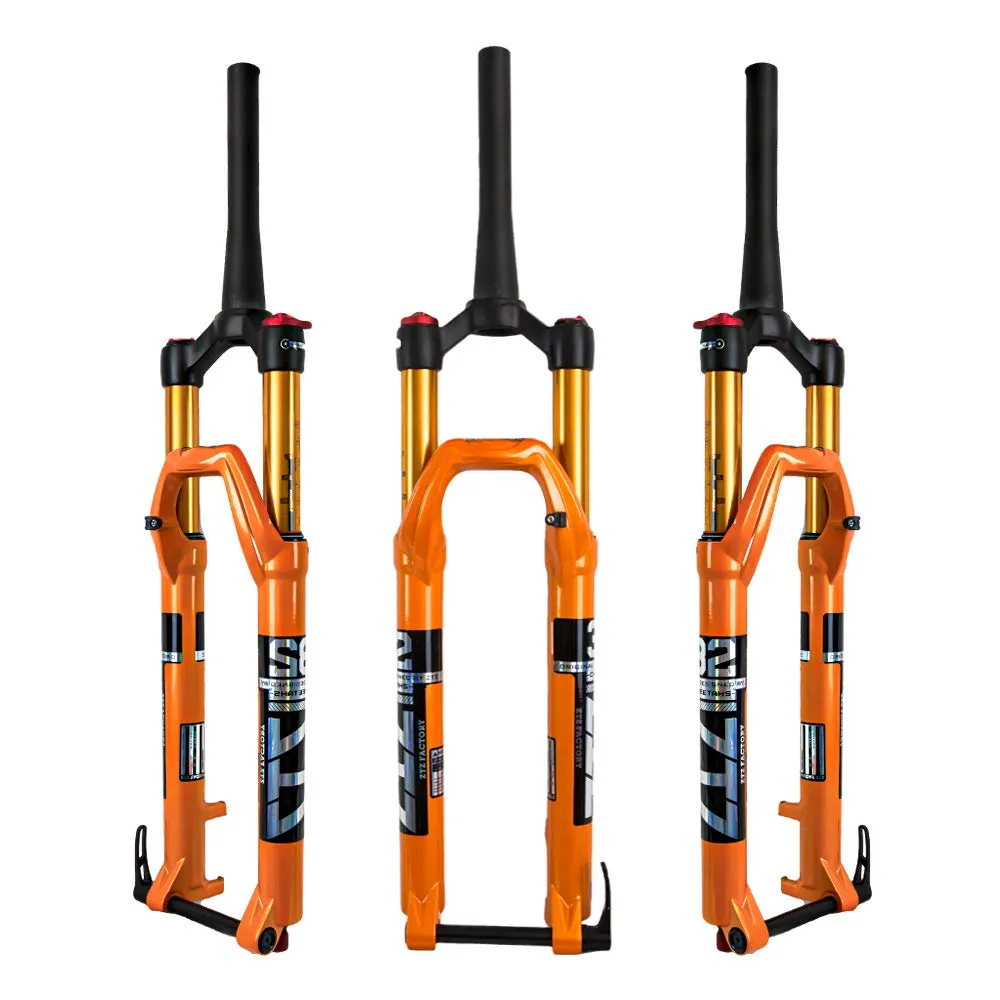 ZTZ MTB Forks 27.5/29 Inch Air Suspension Fork 140mm Travel, 15mm Thru Axle, Manual Lockout