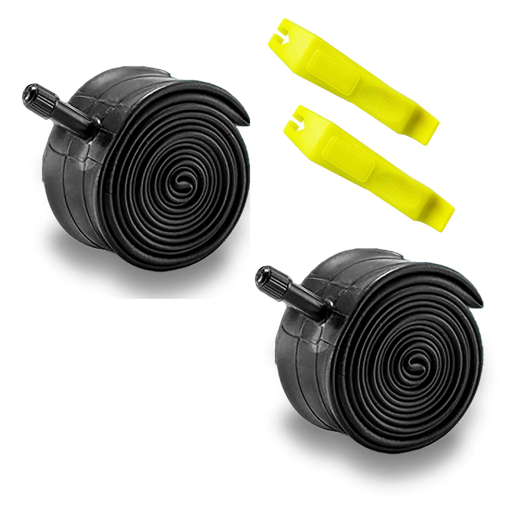 ZUKKA 2 Pack Bike Inner Tubes 24' - 29' for Mountain & Road Bicycles, Fits Schrader & Presta Valves